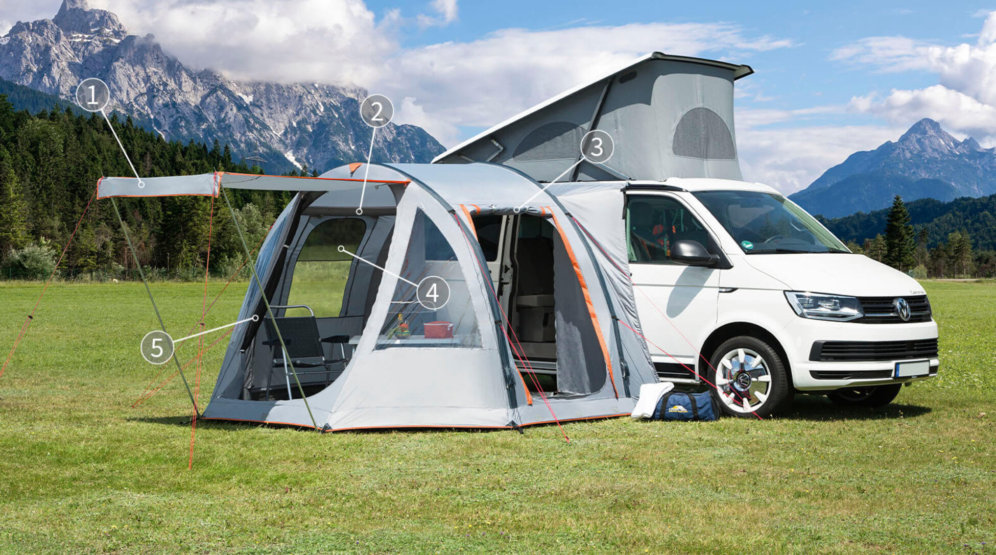 Auvent de bus gonflable TOUR EASY AIR, Auvent fourgon, Auvent, Accessoires Camping-car